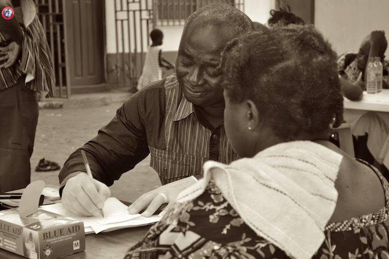Notes being taken at the registration desk